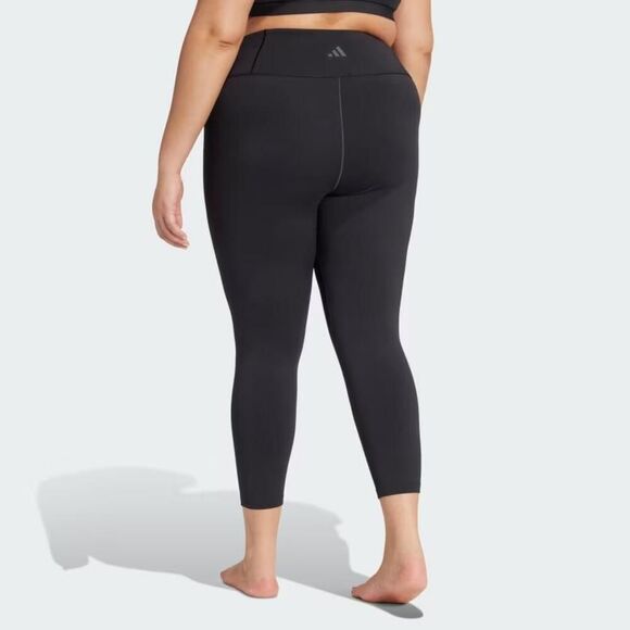 Adidas All Me 7/8 Ankle Leggings Women's 1X Black Stretch Elastic Waist APP1206 - Picture 7 of 12